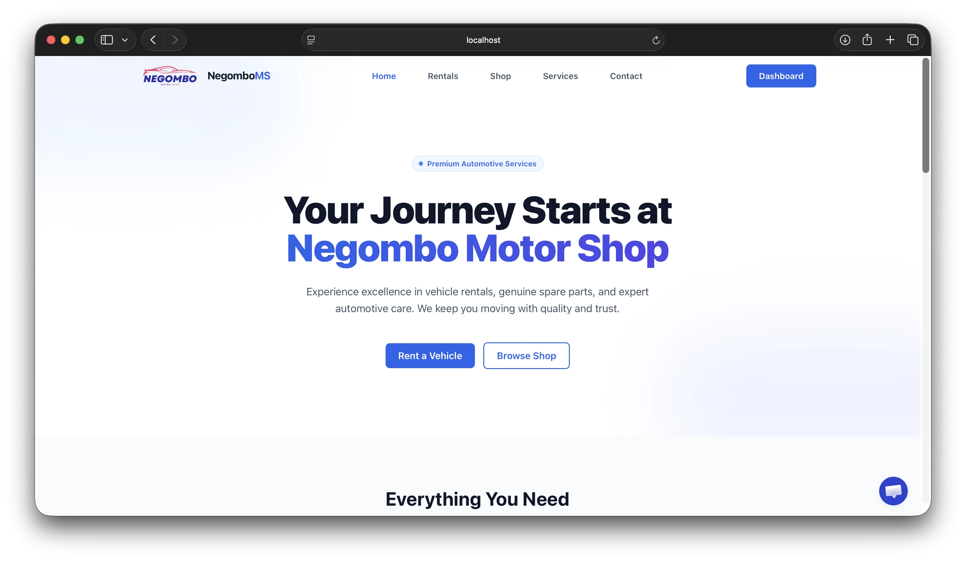 Negombo Motor Shop System